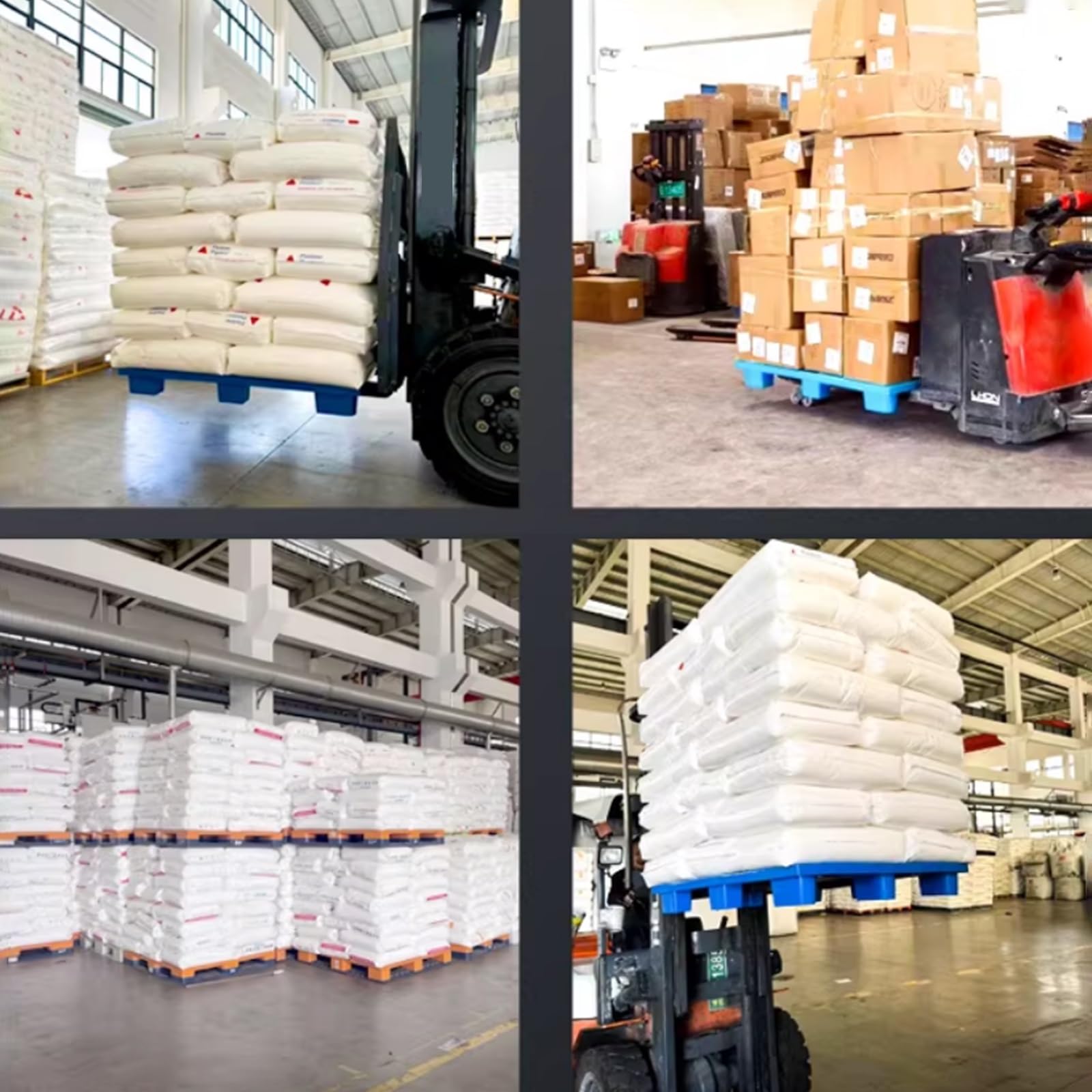 Plastikowa Paleta, Wodoodporna Podkładka Do Siatki Do Przechowywania, Oddychające Siatki HDPE Stojaki Na Artykuły Do ​​garażu W Piwnicy, Łatwe Do Układania W Stosy