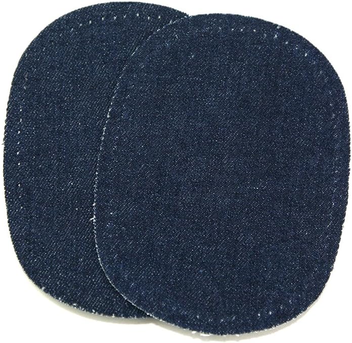 Prym Iron On Cotton Denim Elbow & Knee Patches Dark Blue - per pack of 2