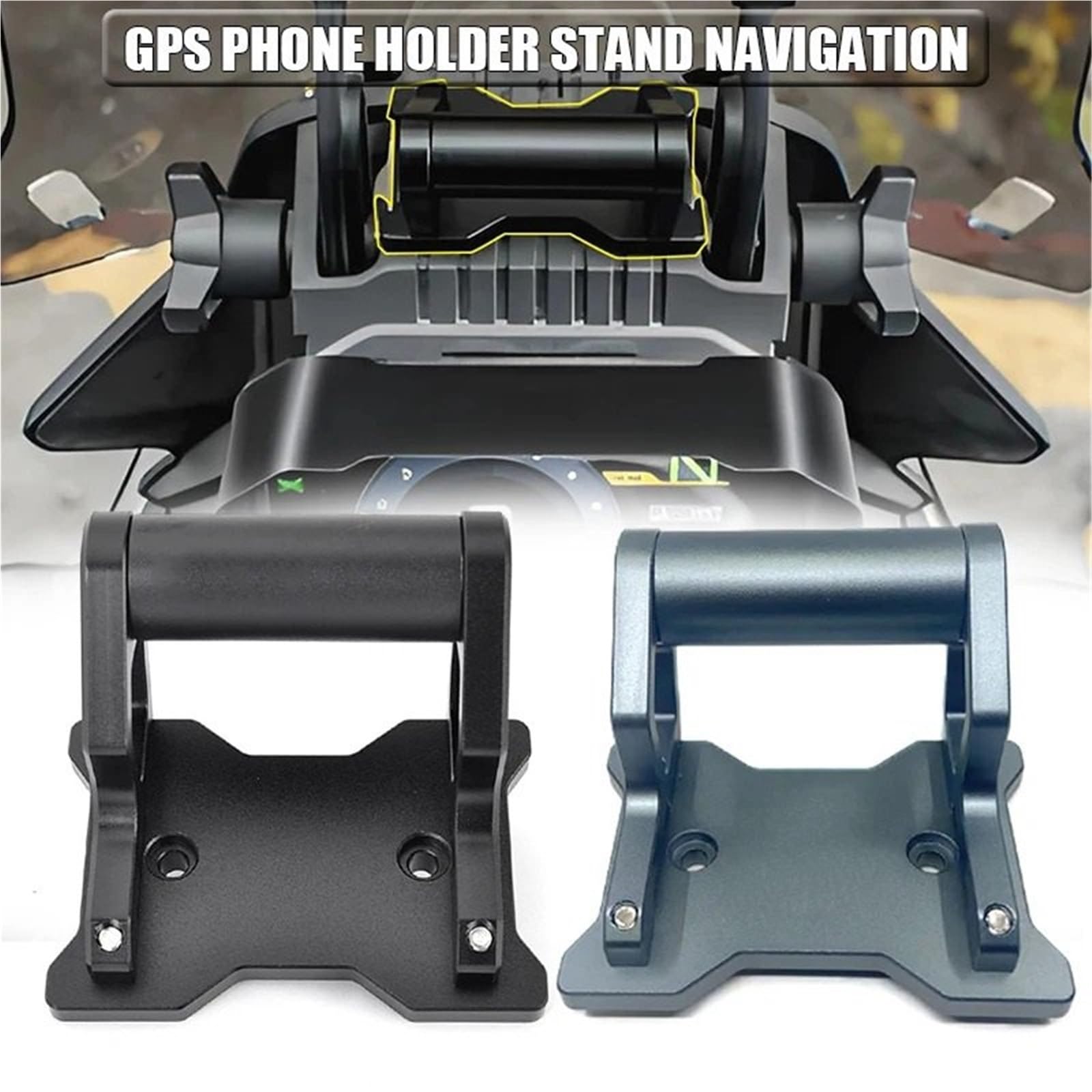 Uchwyt na telefon Do Cfmoto 450MT 2025 Akcesoria CNC Aluminiowy uchwyt Do telefon GPS Stojak Do nawigację Przedłużenie Motocyklowy uchwyt nawigacyjny GPS(Titanium-CFMOTO-C)