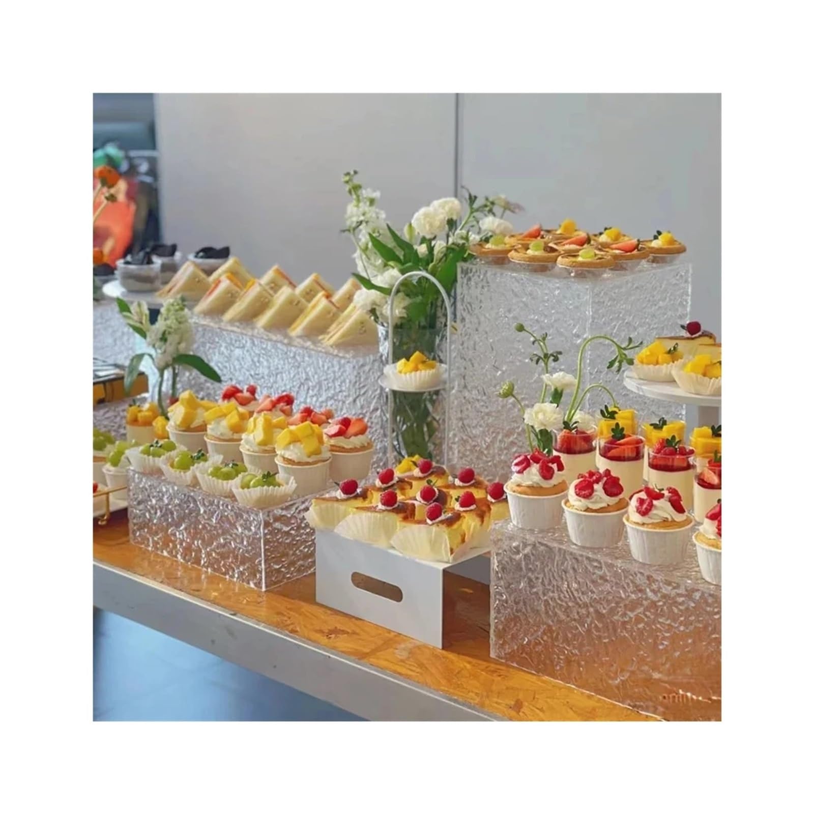 Soporte para bufé 8 piezas de soporte for buffet, for exhibición dulces, postres, bodas, centros mesa, flores, pasteles, alimentos, , galletas