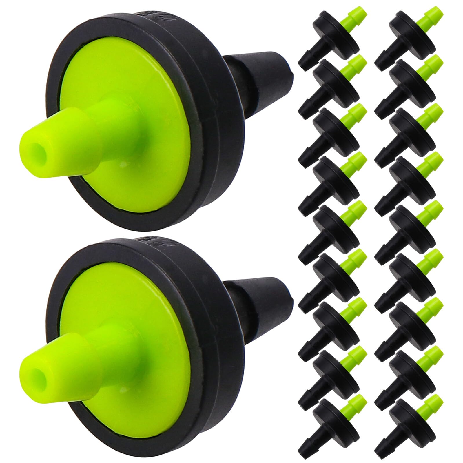 Toddmomy 200 Pezzi Gocciolatore e Flusso a Compensazione di Pressione in Plastica Nera Collegatori da 5,5 Mm per Irrigazione Serra Idroponici per e Cetrioli