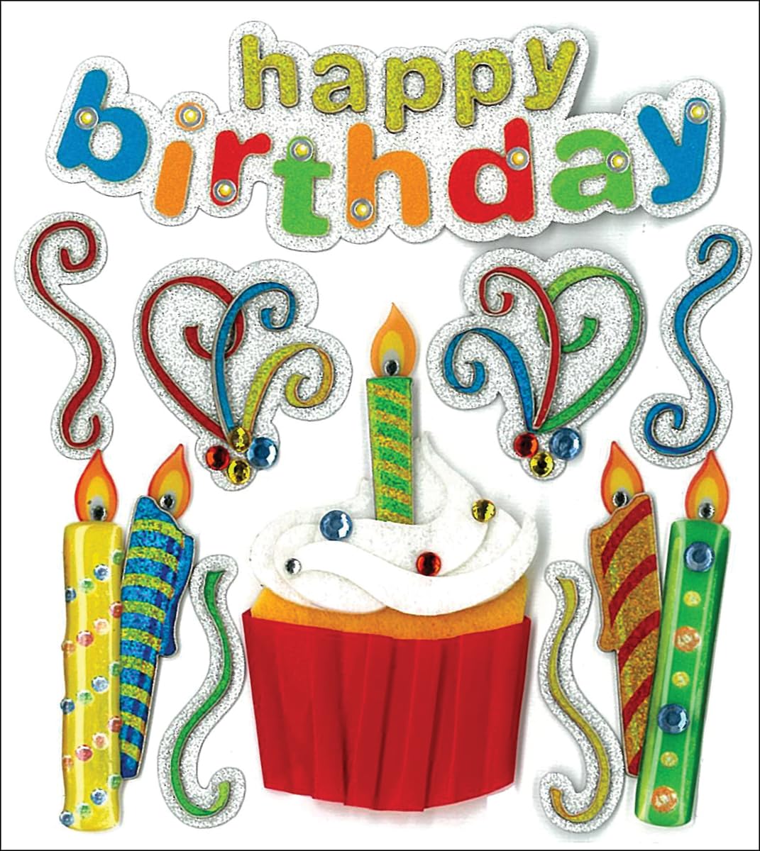 Jolee's Boutique Dimensional Stickers, Happy Birthday