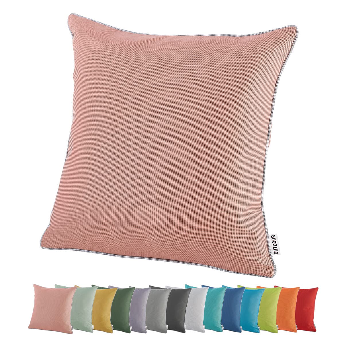 Cuscino Decorativo Per Esterni Heimtexland - Effetto Loto Impermeabile 45x45 Cm Giallo Senape | Per Giardino E Terrazzo - Foto 2