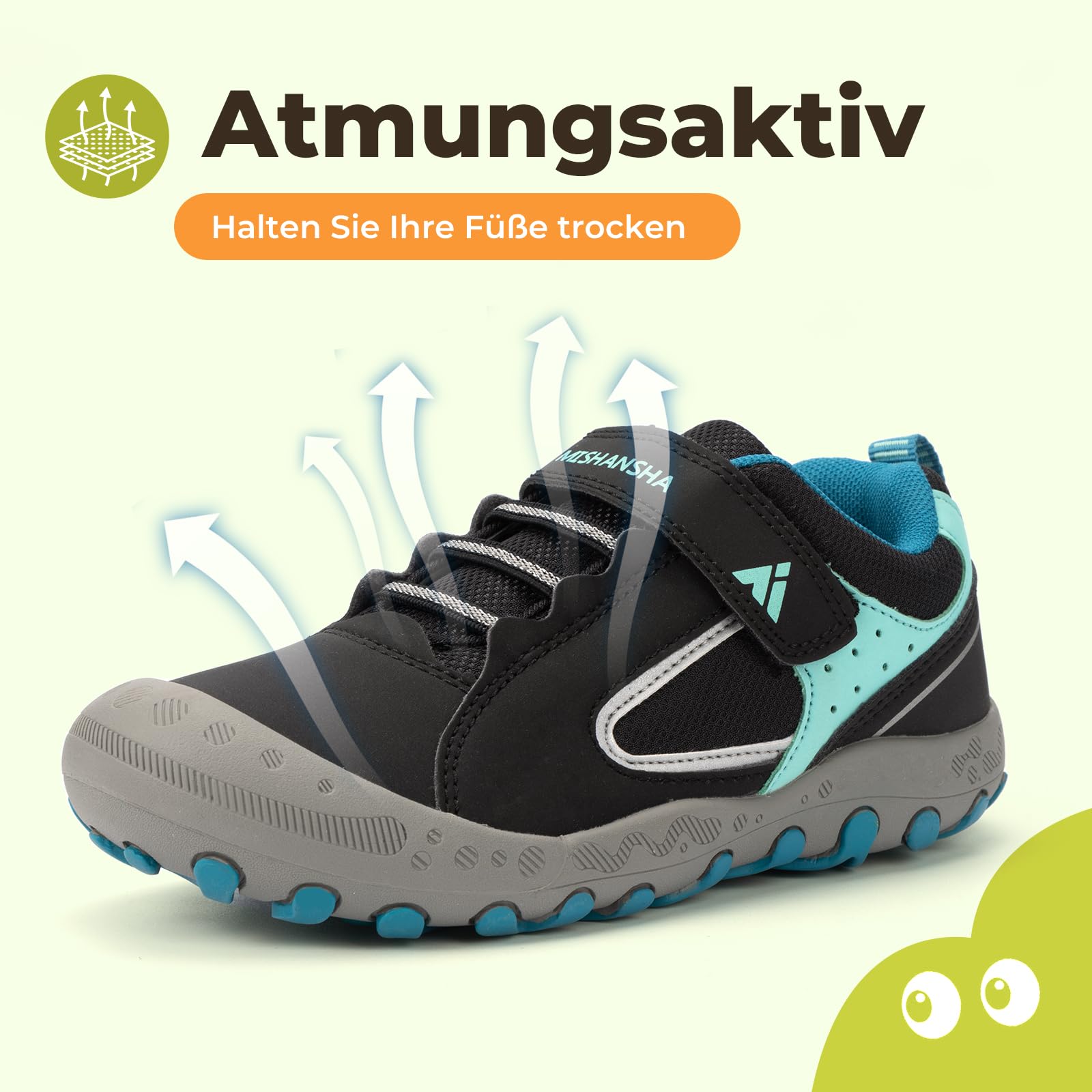 Mishansha Unisex Kinder Turnschuhe rutschfest Gr.24-38 | Herbstschuhe, Jungen Trekkingschuhe, Outdoor Wanderschuhe, Mädchen Sneaker,
