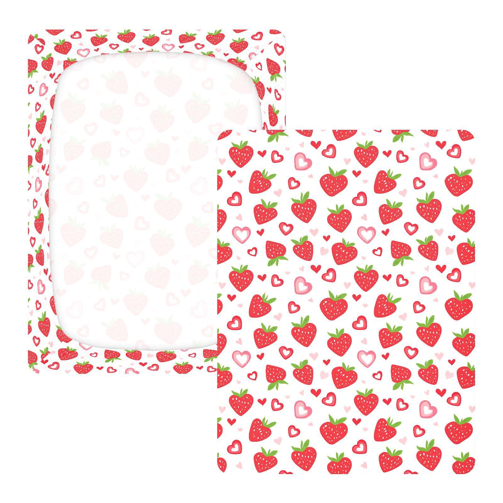 Sábanas de algodón para cuna para bebés, niños y niñas, ultrasuaves, estilo campestre, San Valentín, para decoración de guardería, 1 paquete de sabanas para 52 x 28 pulgadas