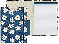 Vista 15 de Steel Mill & Co - Lindo portapapeles con bloc de notas forrado recargable y bolsillo interior de almacenamiento, padfolio para el trabajo, leopardo