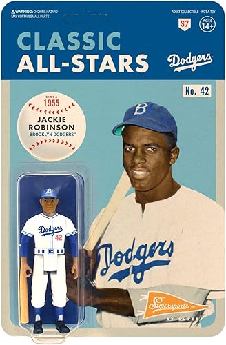 Jackie Robinson (Los Angeles Dodgers) MLB Reacción figura por Super7