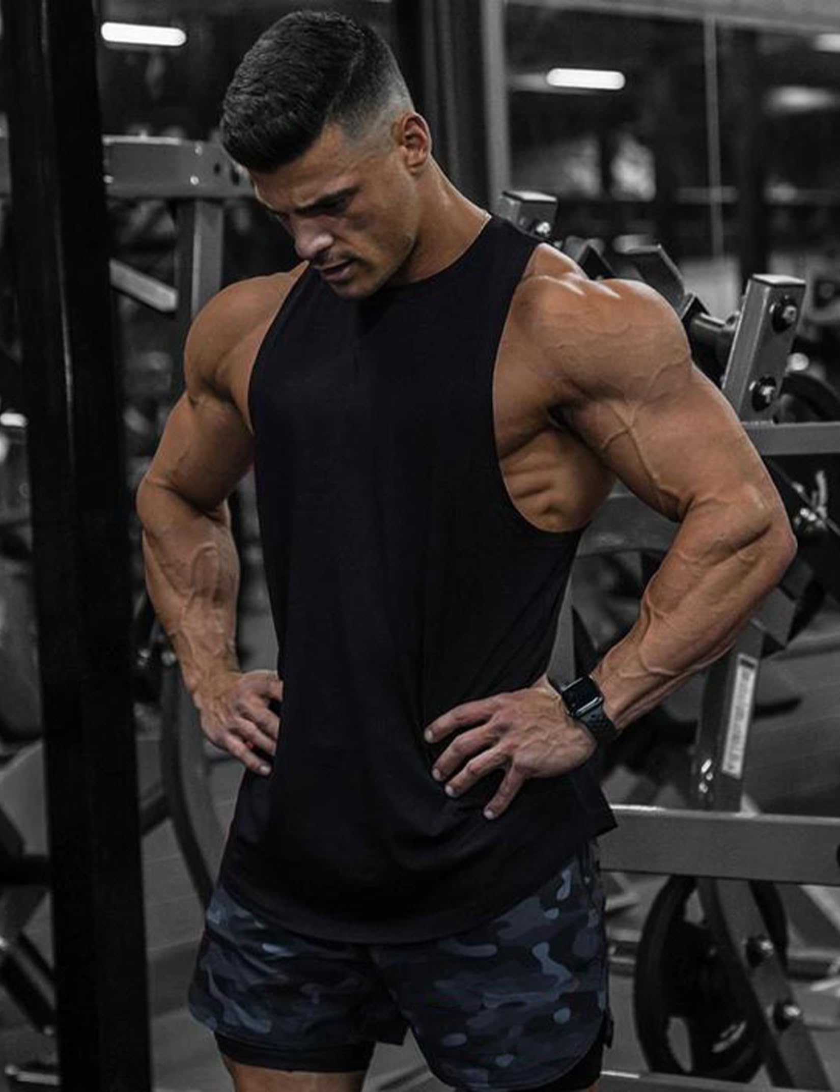 TURETRENDY Herren 3er-Pack Workout Tank Tops Dry Fit Ärmellos Gym Stringer Bodybuilding Fitness Muskel-T-Shirts