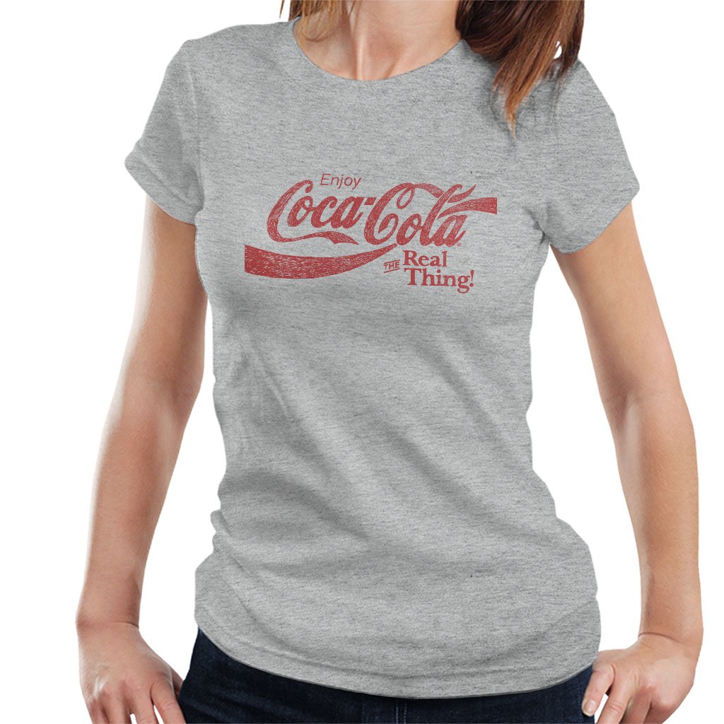 Coca-Cola Women's Heather Grey Coca Cola The Real Thing T-Shirt