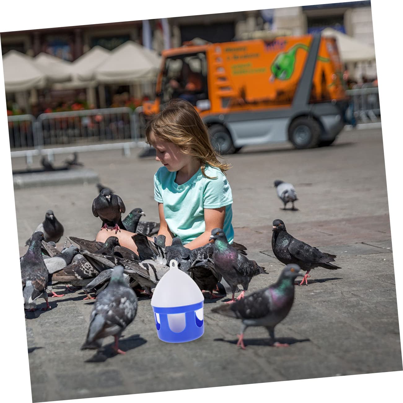 Abreuvoir Portable pour Oiseaux 2 Pièces, PVC, 2 L, Réutilisable