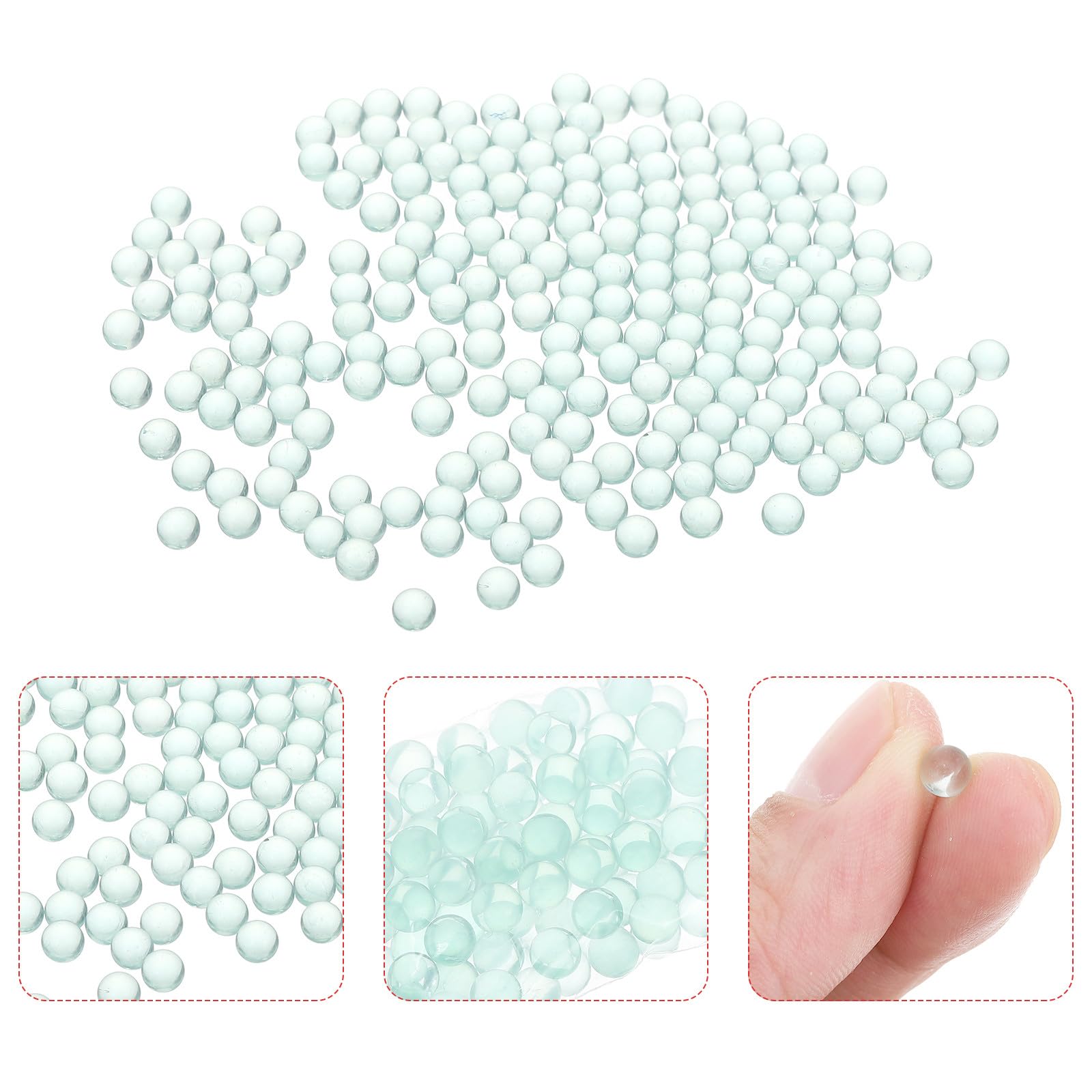 Cabilock Perlas de Vidrio Experimentales de Alta Precisión Φ8Mm Resistentes al Calor y Desgaste Perlas Antiebullición para Experimento de Laboratorio Material Vidrio Sódico-Cálcico Uso