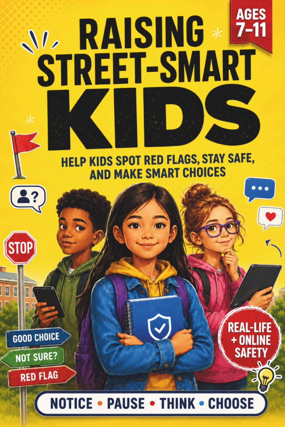 Raising Street-Smart Kids: Real-Life Lessons to Help Kids Ages 7–11 Spot Red Flags, Stay Safe Online and Offline, and Make Smart Choices with Confidence