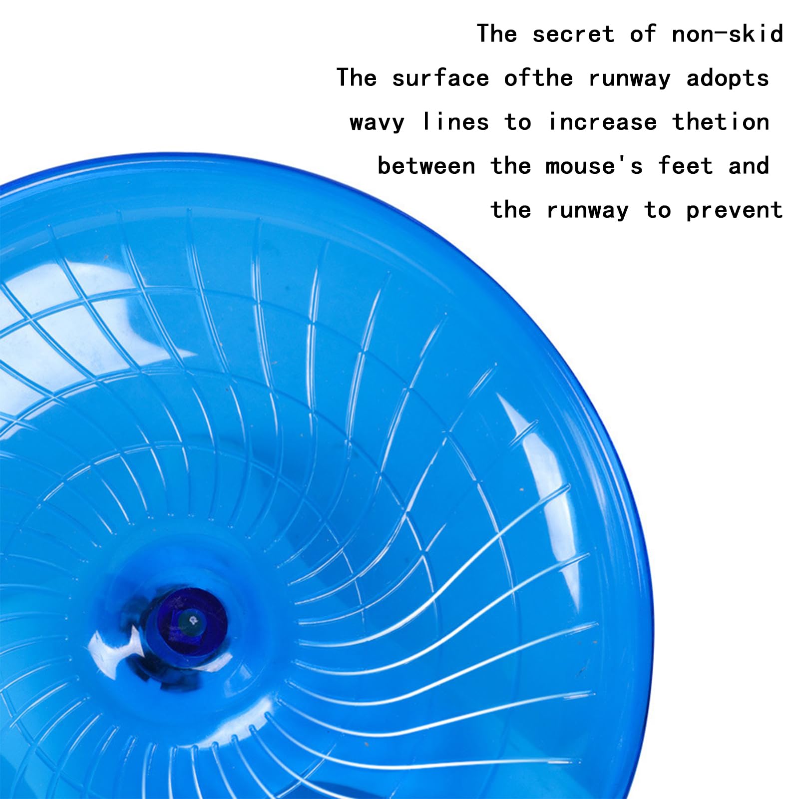 Hamster Flying Saucer Silent Running Wheel, 12 Inch, Suitable for Guinea Pigs, Hamsters, Hedgehogs and Other Small Animals to Ensure Safe Exercise（Blue） - image 5
