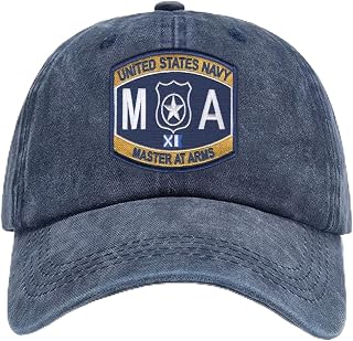 NEW MA Deck Rating Master At Arms Veteran Patch Embroired Dad Vintage Hat