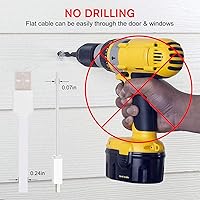 Vista 9 de Adaptador de corriente compatible con Arlo (reemplazo CR123A), con cable de 25 pies/24.6 ft resistente a la intemperie para exteriores alimenta