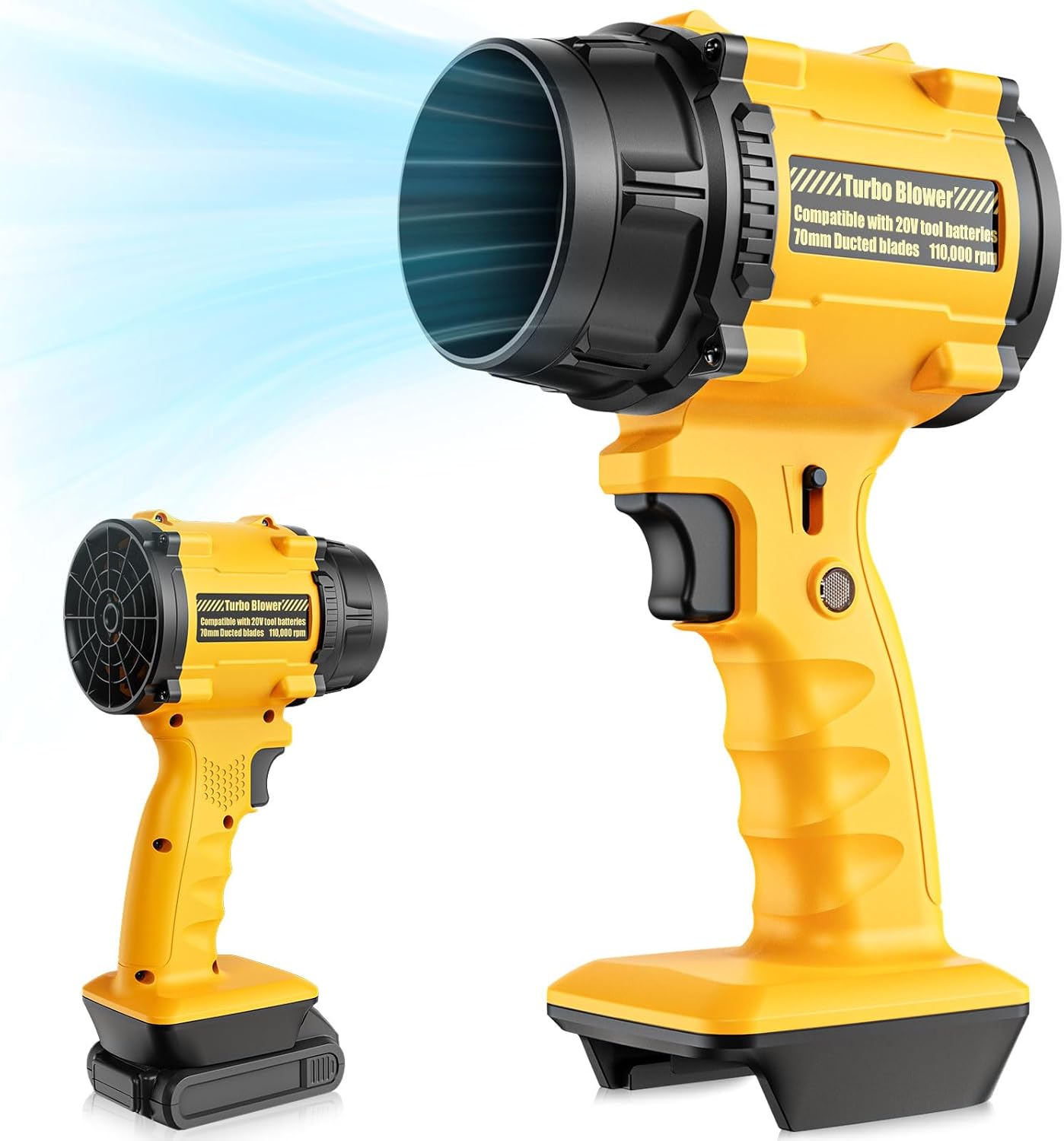 Cordless Leaf Blower Compatible with for DeWalt 20V Battery, Mini Handheld Blower with 125MPH 430CFM Power, Lightweight Air Blower for Garage, Lawn & Home Use (Battery Not Included)