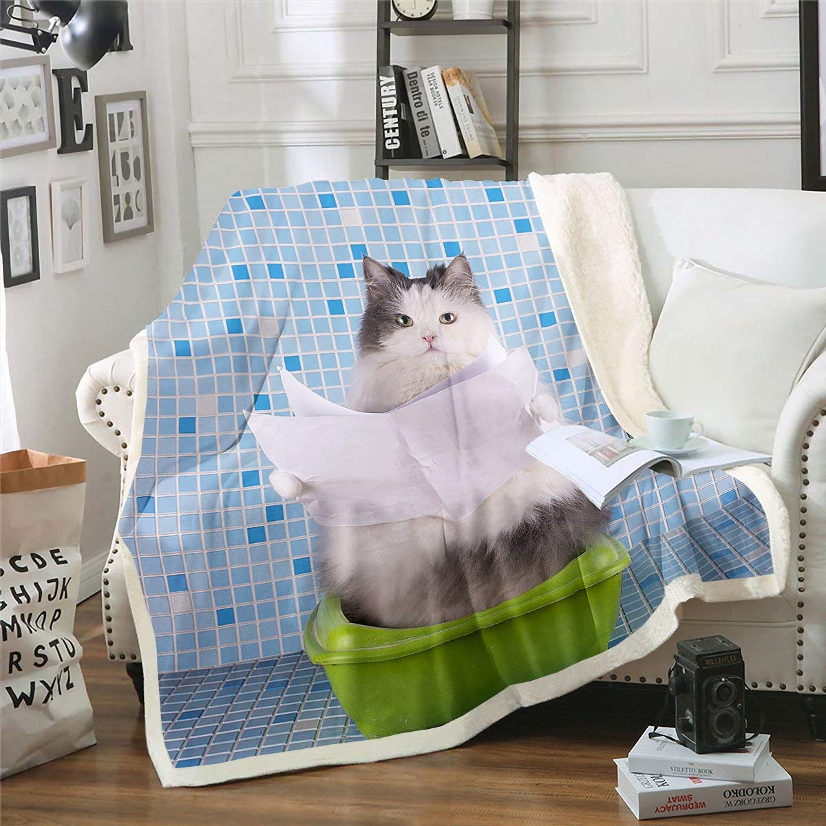 Couverture Sherpa Chat : Le Plaid Flou Idéal pour Soirée Canapé Enfant