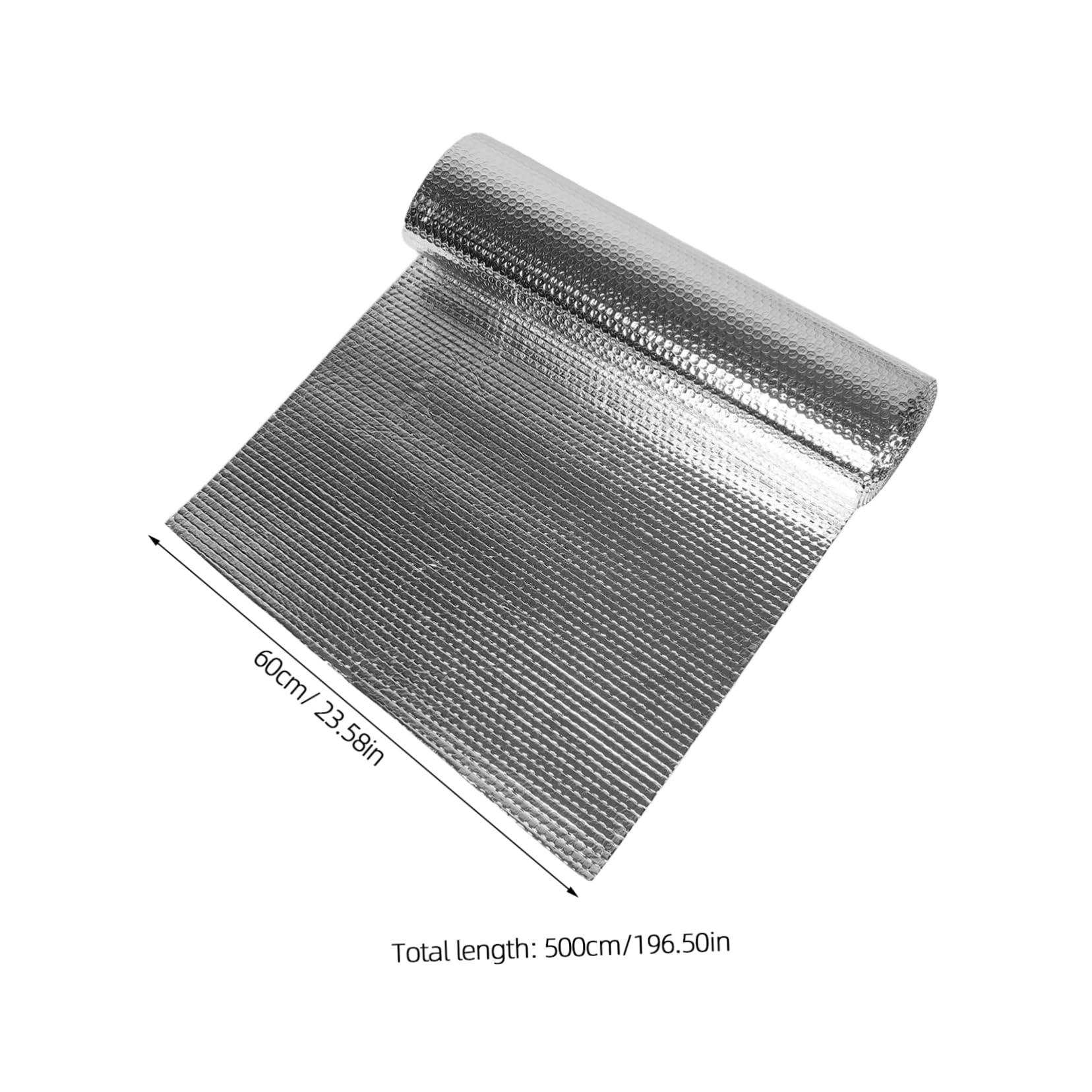 Film de Radiateur à Bulles 5m X 60cm en Aluminium Argenté Isolant