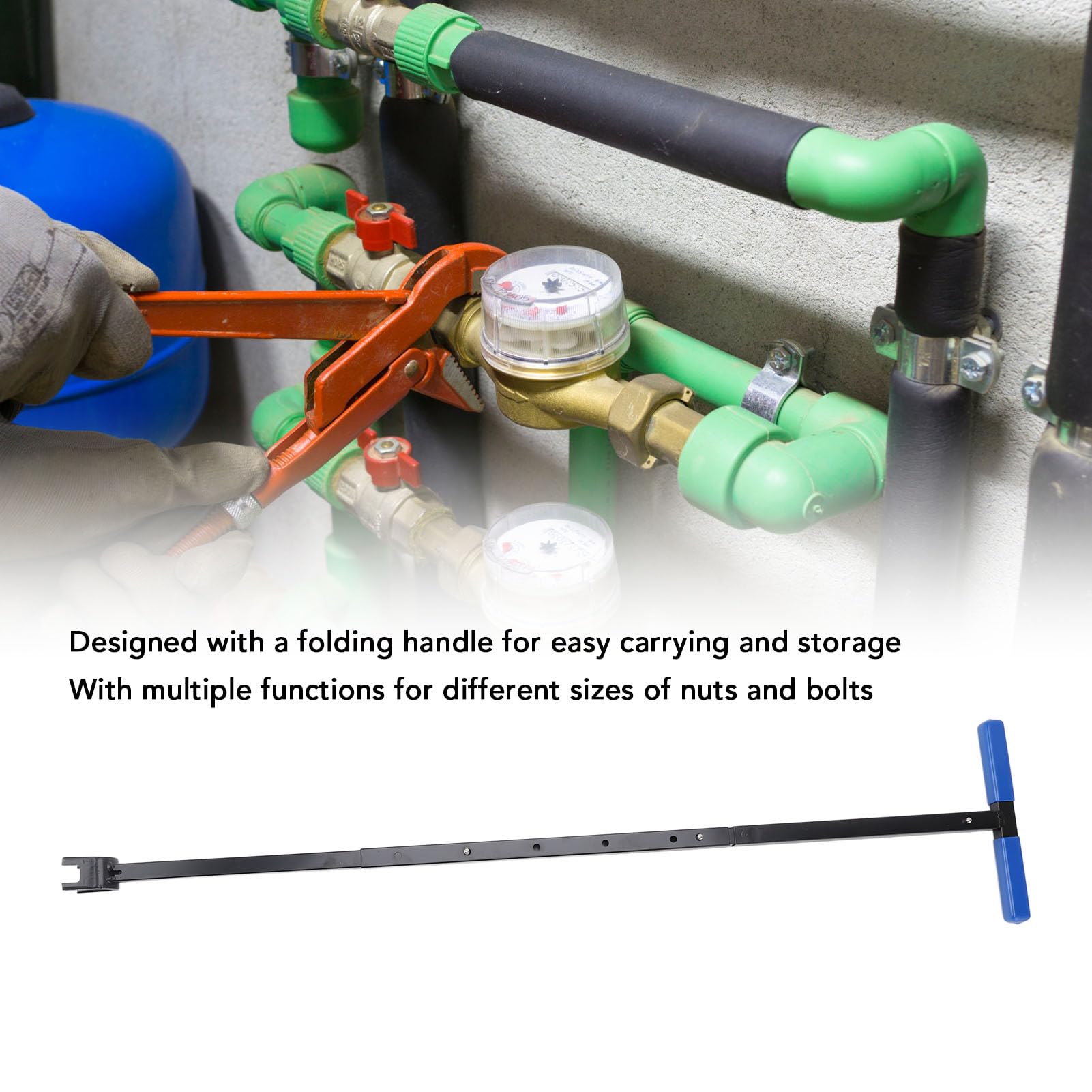 Wasserzählerschlüssel Mit T-Griff - Faltbar & Vielseitig Für Heimwerker