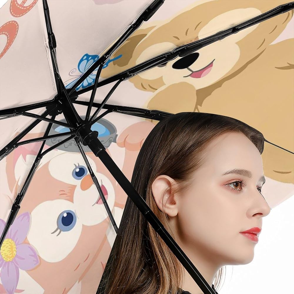 ダッフィー＆フレンズ　折り畳み傘　晴雨兼用　ダッフィー Amazon | ダッフィー フレンズ 人気 日傘 雨傘 兼用 8本骨 自動