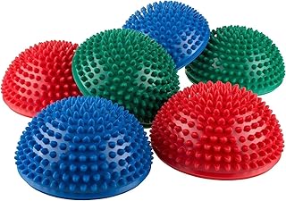 THE WHITE SHOP Balance Pods- Hedgehog Style Balancing and Stability Half Dome Stepping Stones for Exercise- Set of 6 for Kids and Adults