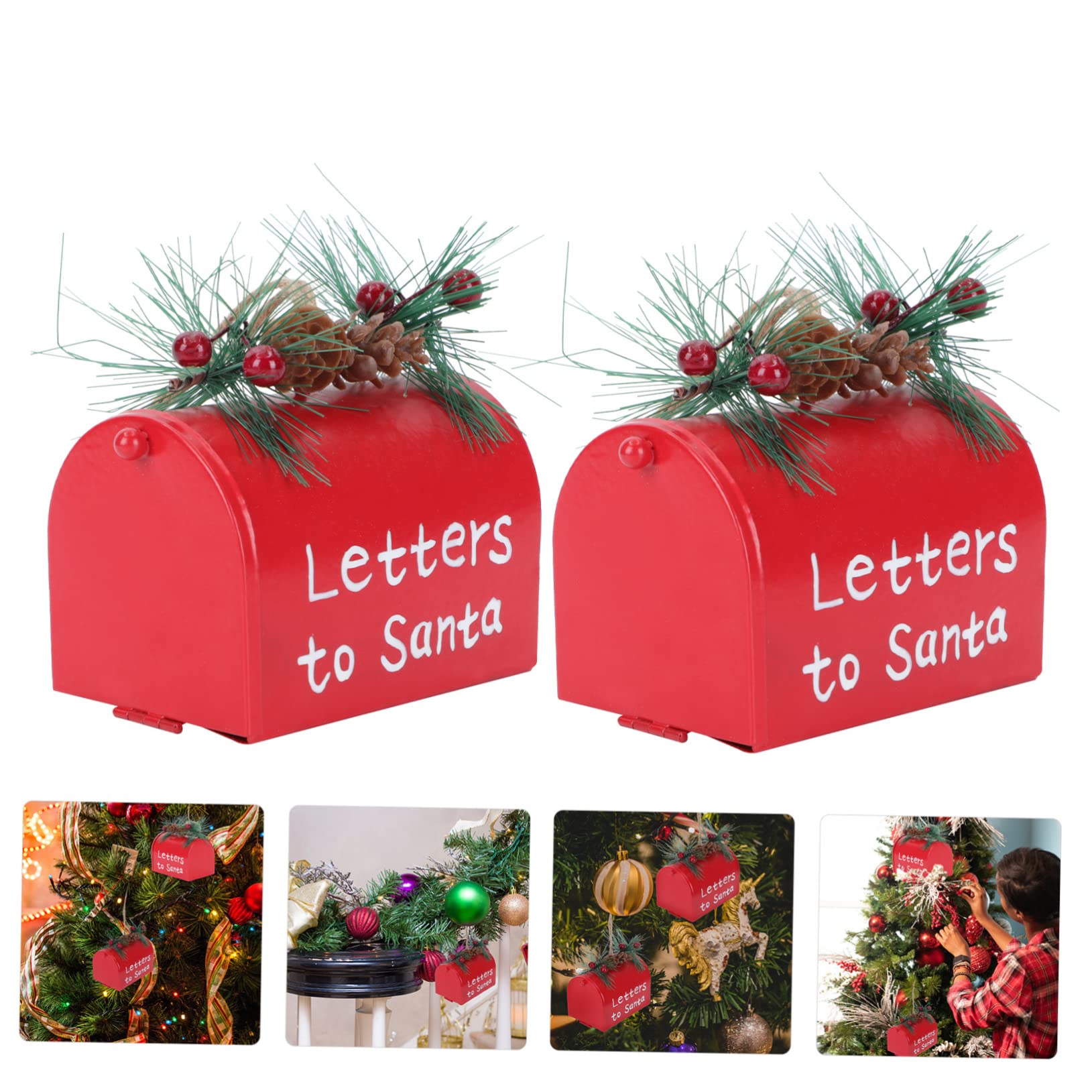 OUNONA 6stücke Metall Weihnachtsbaum Dekoration Für Festliche Anlässe Kreatives Design Für Kamin Und Fenster Robustes Eisen Und Plastik Material Für Freunde Und Familie
