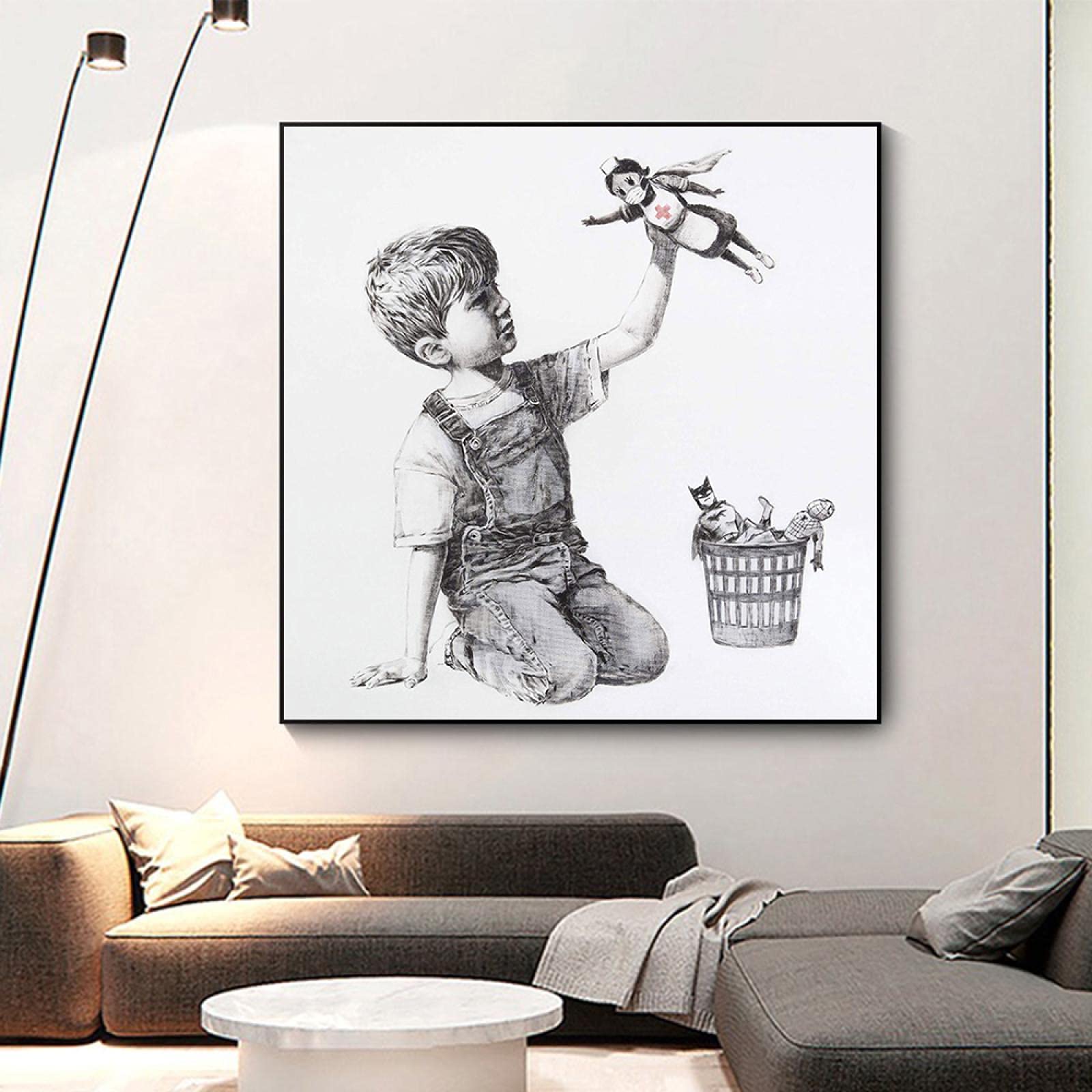 Amazon.co.jp: ゲームチェンジャー バンクシー アート キャンバス絵画