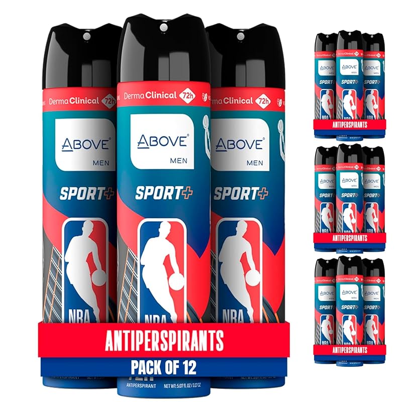 Desodorante antitranspirante em spray NBA SPORT PLUS, 150 mL, pacote com 12
