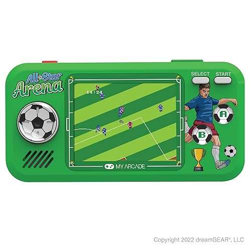 Miniatura 3 de My Arcade All Star Arena Pocket Player- Juego deportivo portátil de fútbol para niños y adultos con 307 juegos retro, pantalla de 2.75 pulgadas
