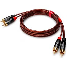 RCA Audio Cable for Turntables 5 Feet - Professional Gold Plated Hi-Fi 4N OFC Phono Cable for Technics Vinyl Players