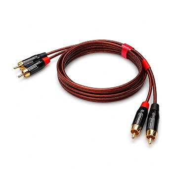 RCA Audio Cable for Turntables 5 Feet - Professional Gold Plated Hi-Fi 4N OFC Phono Cable for Technics Vinyl Players