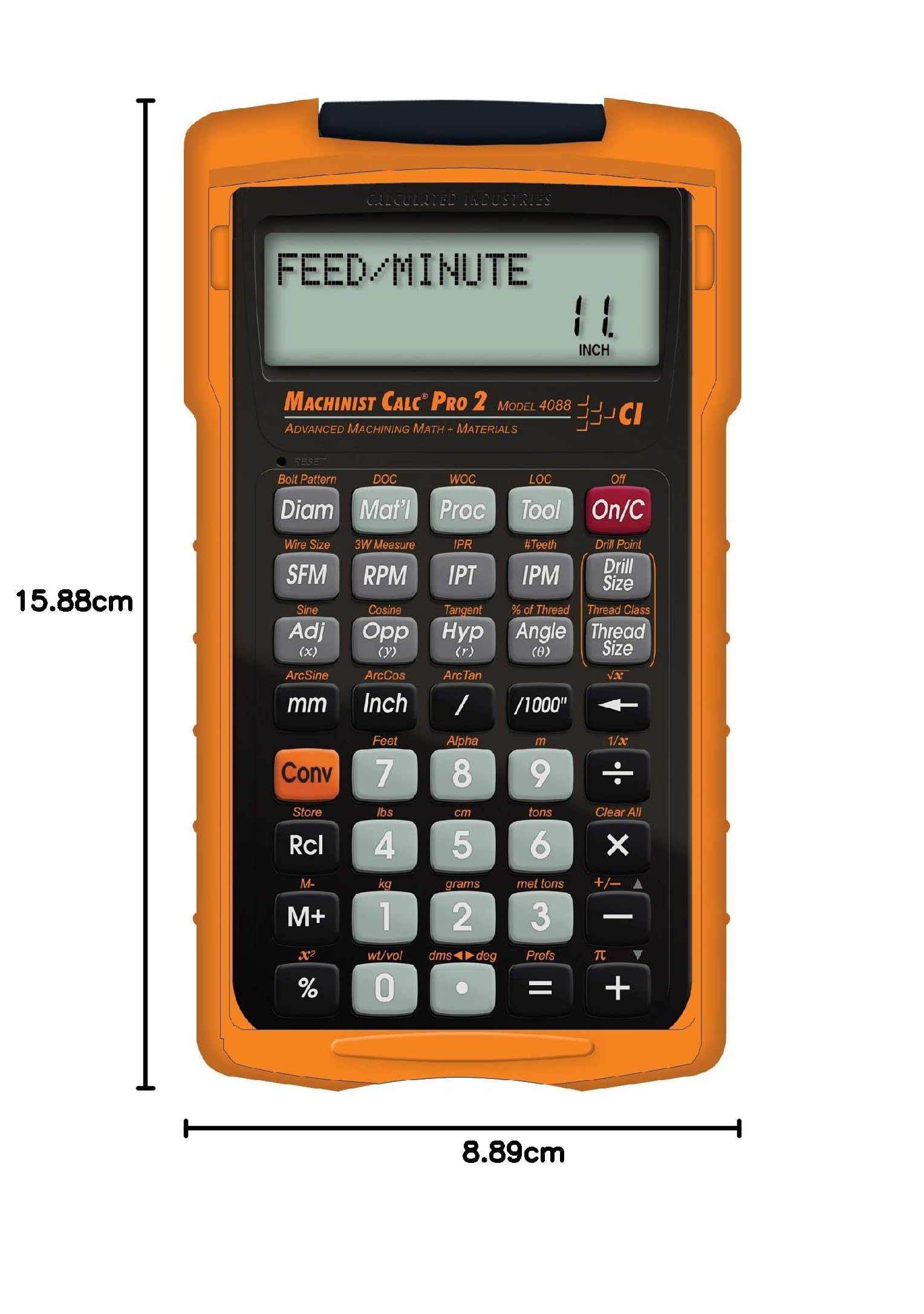 Calculated Industries 4088 Machinist Calc Pro 2 Advanced Machining Calculator | Velocidades y alimentaciones, DOC, LOC y WOC para ajustes de materiales y herramientas | Maquinistas, Setters, Fabricantes de herramientas y troqueles, Propietarios de tiendas