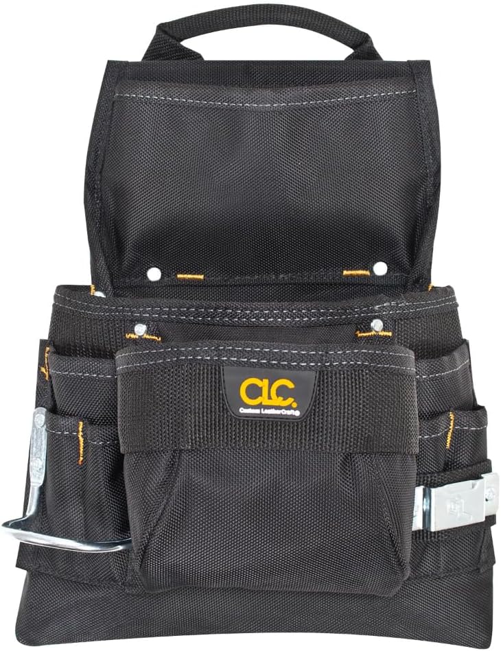 CLC Custom Leathercraft 5833 Ballistic Poly Nail And Tool Bag, 9 Pocket