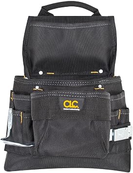 CLC Custom Leathercraft 5833 Ballistic Poly Nail And Tool Bag, 9 Pocket