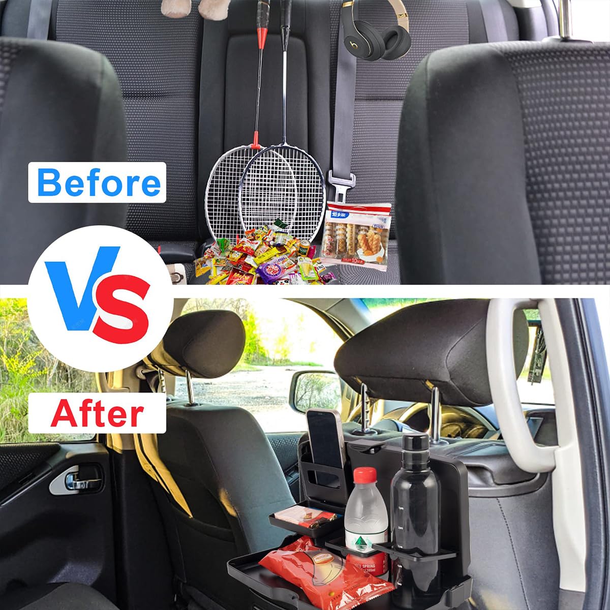 Amazon | シートバック取付トレイ 後部座席トレー リアシート 車用