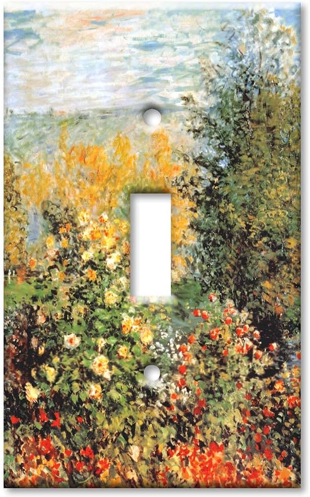 Art Plates - OVERSIZED Switch Plate - OVER SIZE Decorative Metal Wall Plate - Single Gang Toggle Switch Plate - Decorative Metal Wall Plate - Monet: Stiller Winkel - (Made in USA)