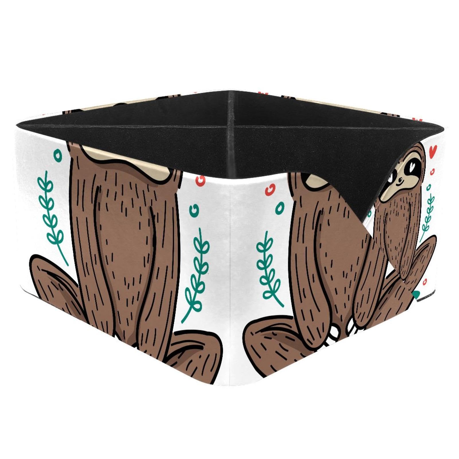 KengjuTesu Yoga Sloth Desktop Organizer Pen Holder, Rectangular Pencil Cup for Office, Study and Makeup Stations