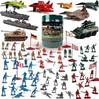 Amazon.co.jp: Army Men Action Figures Soldier Bucket Playset