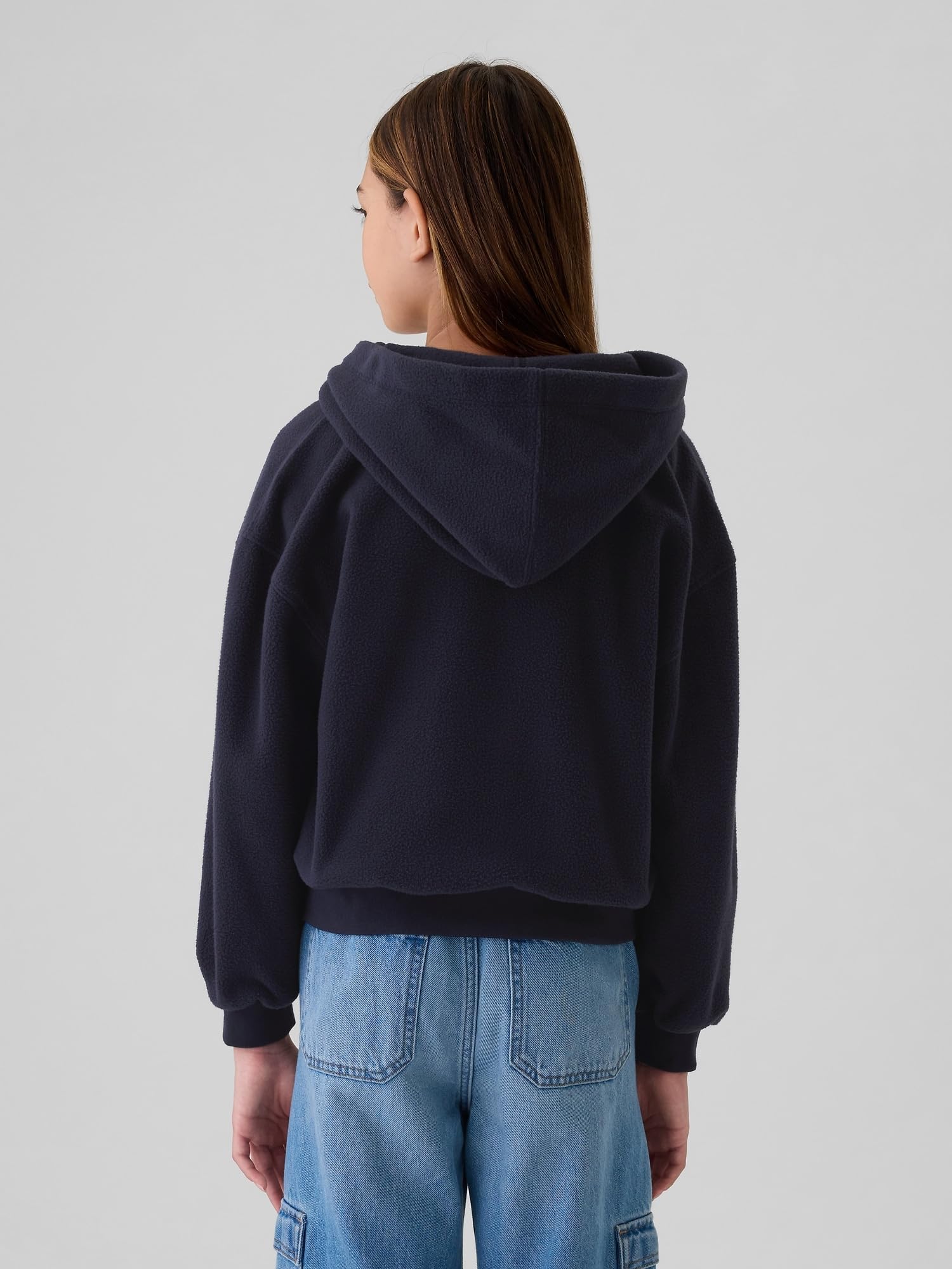 GAP Camiseta de forro polar con cremallera completa para niña