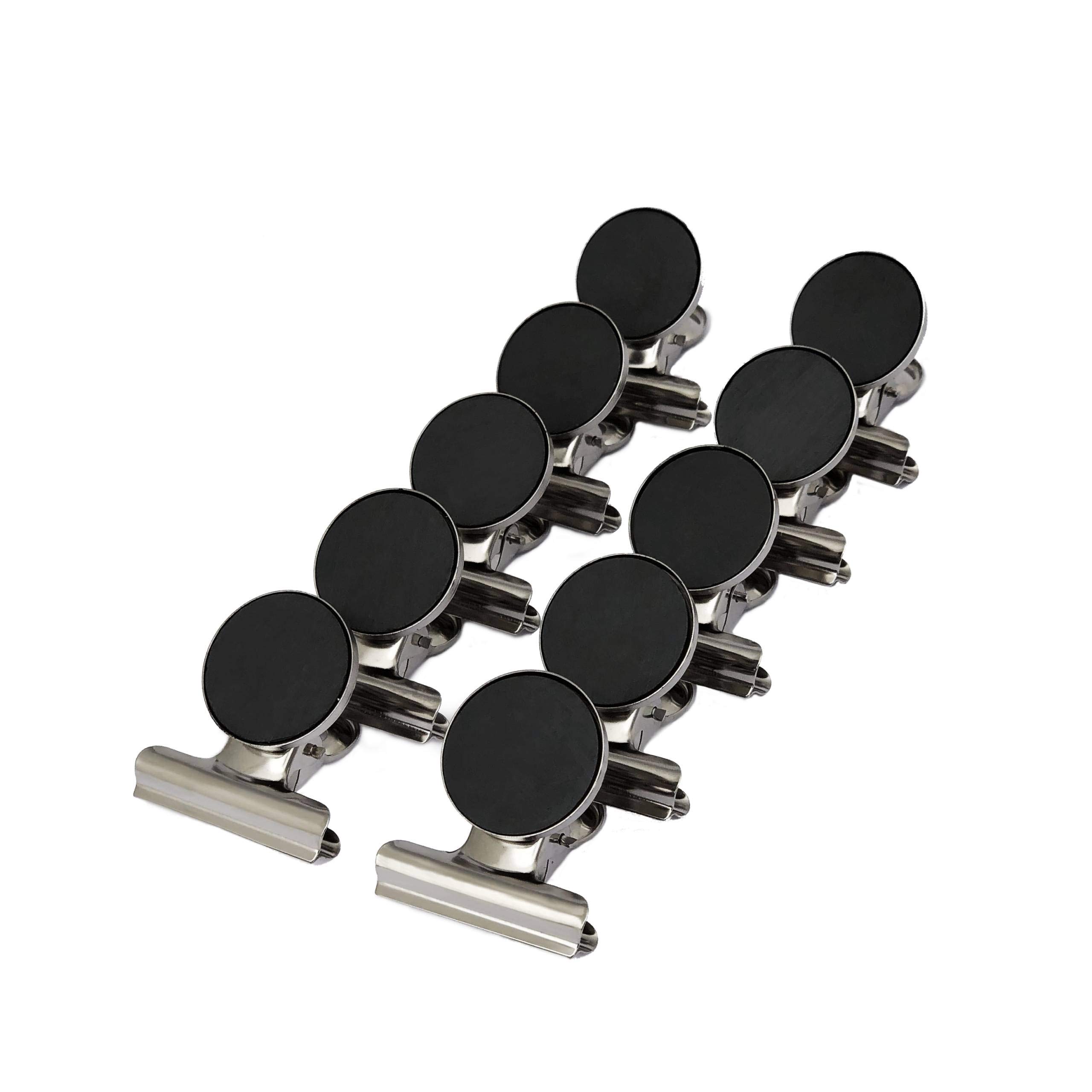 MiTBARefrigerator Magnets Super Strong Heavy Duty Magnets for Photos Lists Calendars Crafts and Much More! Set of 10 Round Whiteboard and Fridge Magnets with 1.5in Wide Clips. Get Magnetic