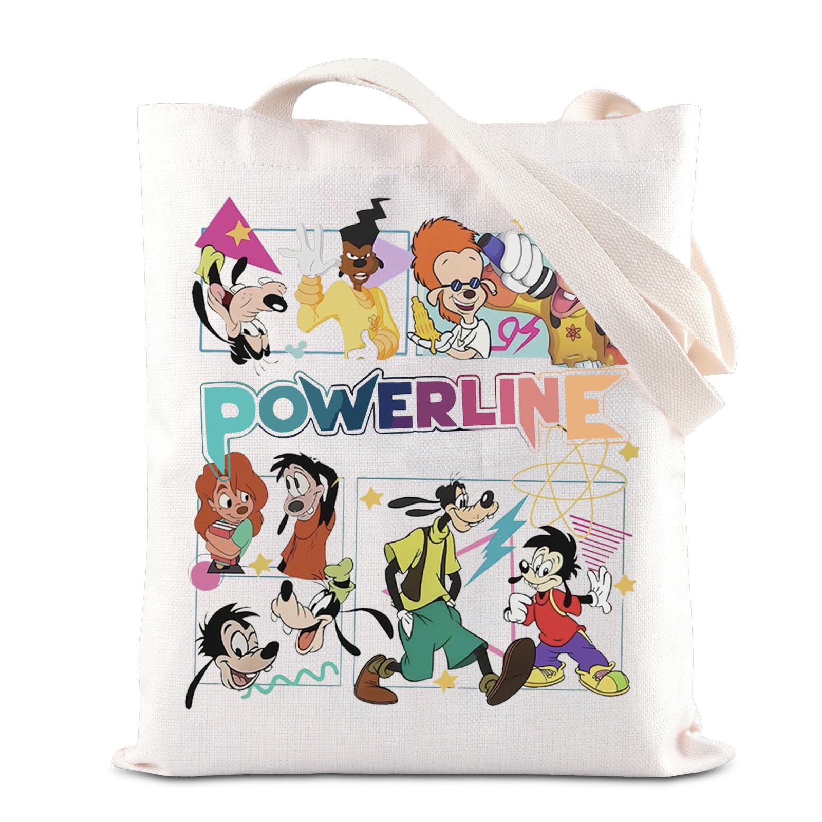 JNIAP Cartoon Movies Tote Bag Goofy Dog Grocery Shoulder Bag Family Vacation Gift