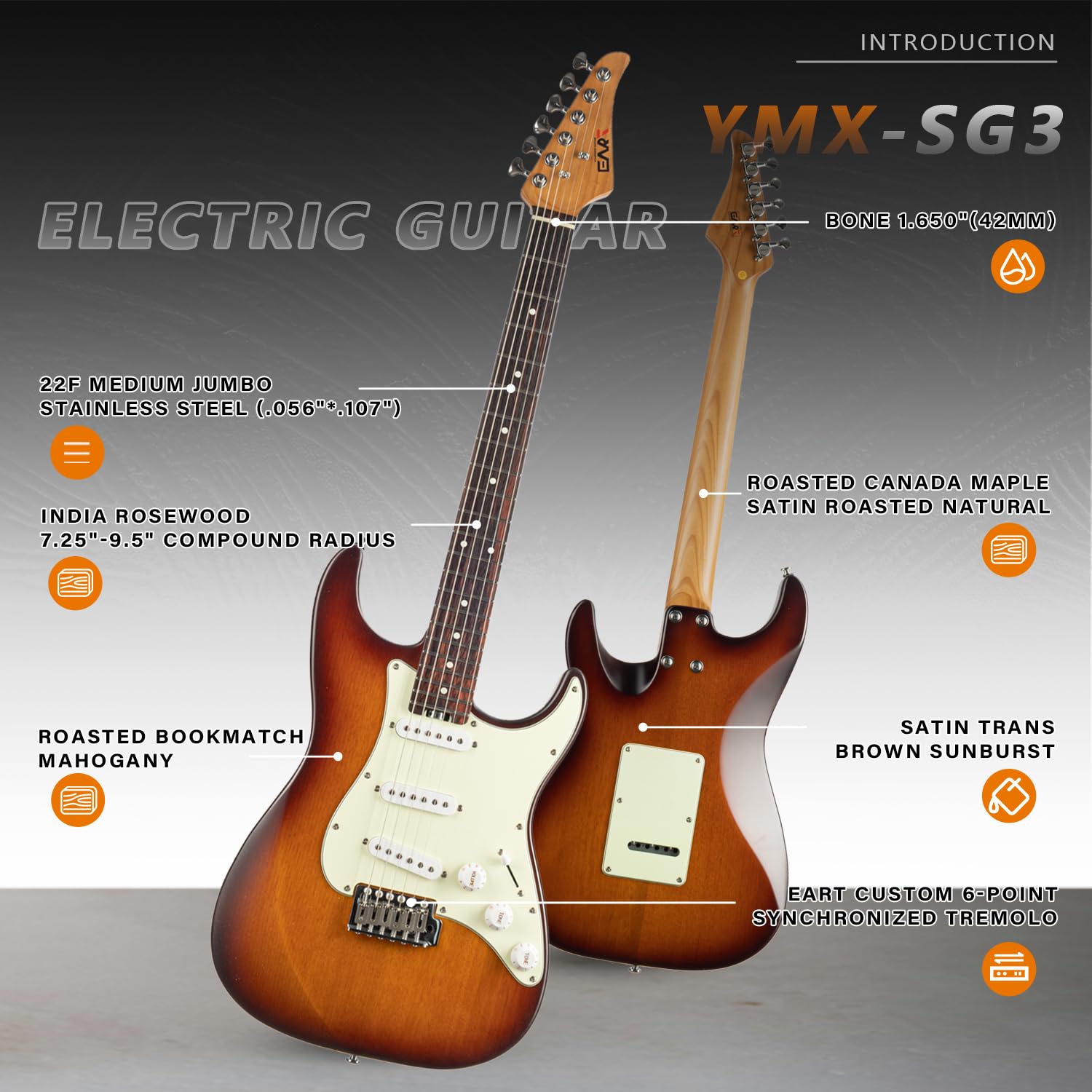Amazon | EART Electric Guitar SSS Single Coil Pickups,6