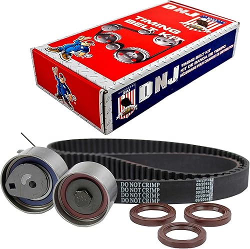 DNJ TBK151B Kit de correa dentada para Chrysler 2003-2010, Dodge, Jeep Caravan, Liberty, Neon 2.4L L4 16V DOHC 148cid