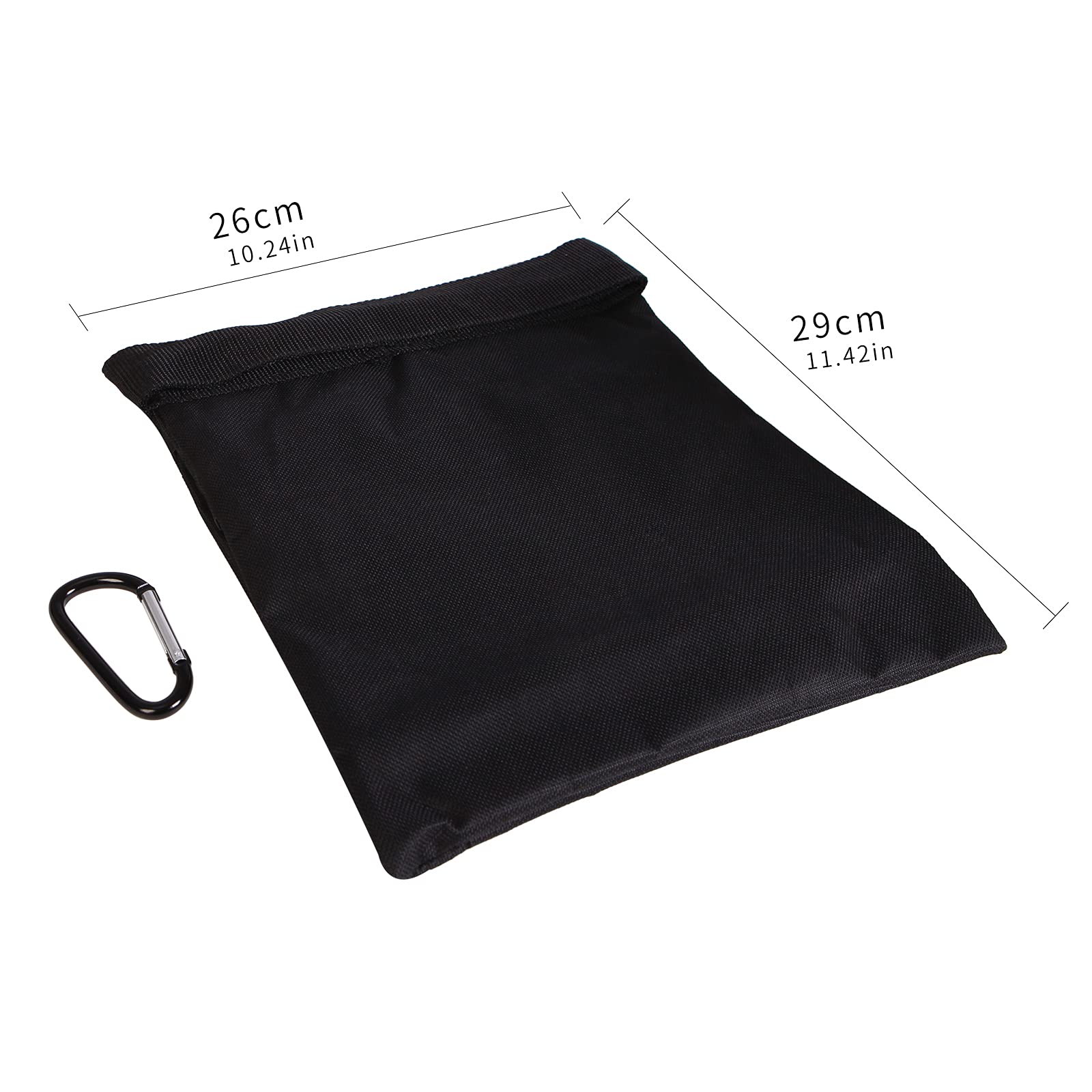 4Pcs Sacos de Arena Bolsas de Peso con Clips para Soporte de Luz Light Stand Trípodes Brazos Vídeo Fotografía Estudio Fotográfico Iluminación Patio Fuera de Casa Deportes Negro Sand Bag