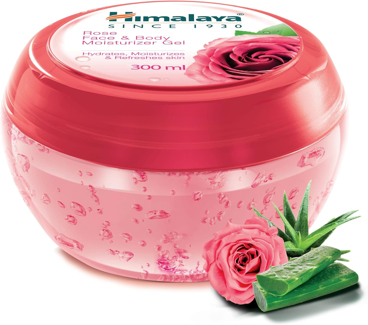 Himalaya Rose Face and Body Moisturizer Gel, Formulated With Goodness of Damask Rose, Moisturizes and Refreshes Skin 300 ml