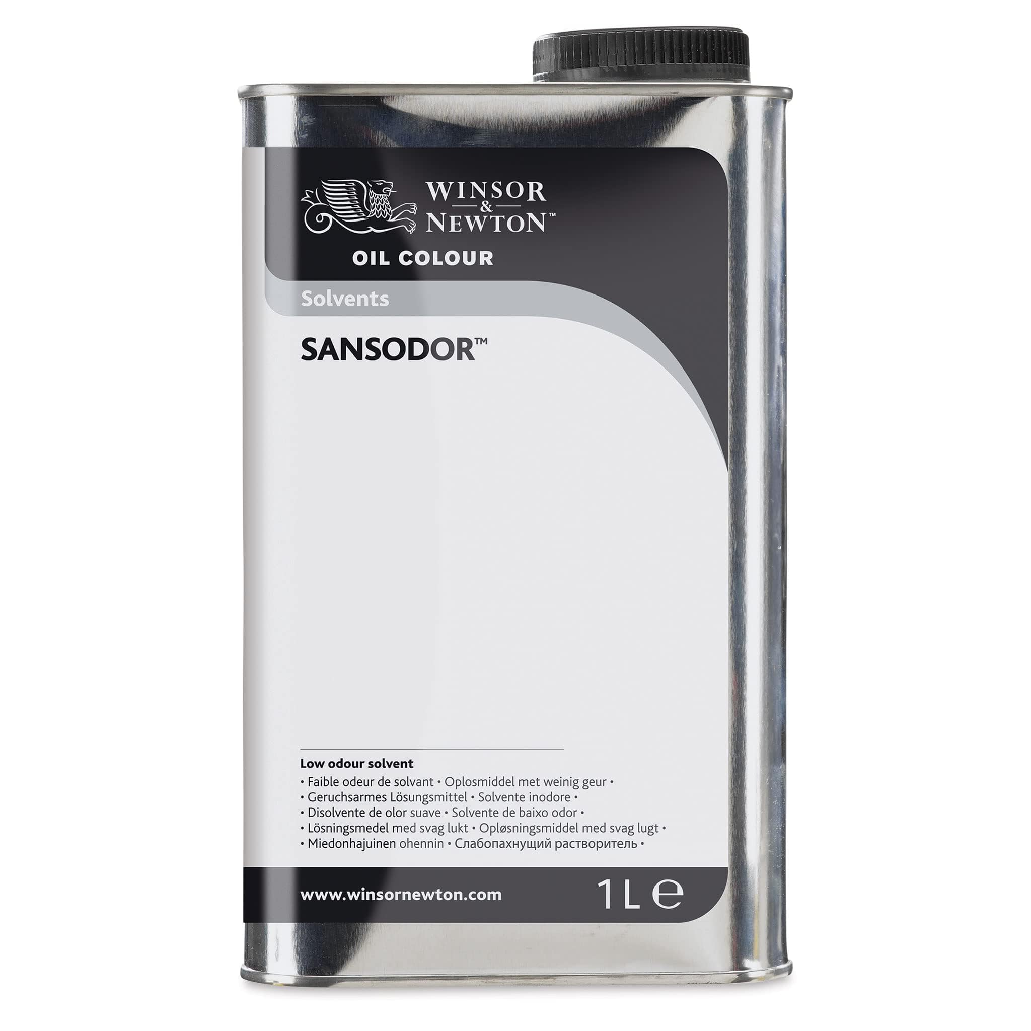Winsor & Newton Sansodor Low Odor Solvent, 1 Litre (33.8-oz) Can