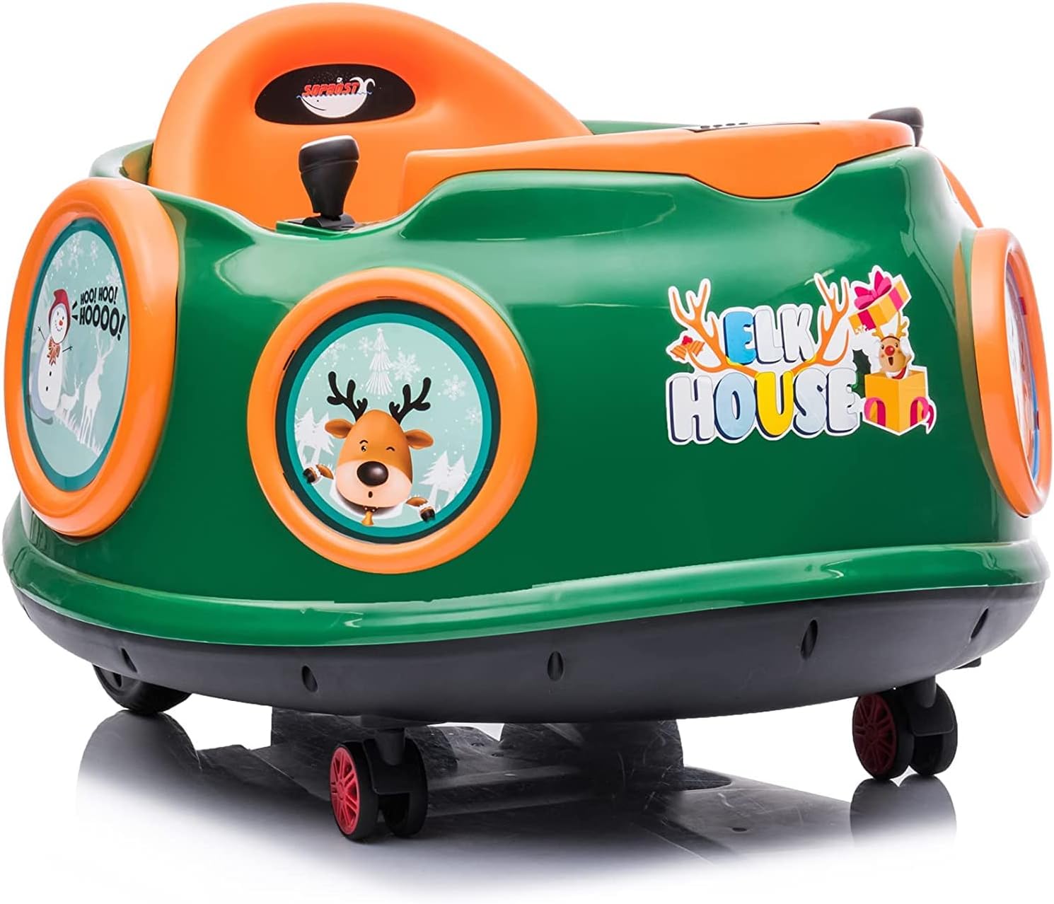 sopbost Bumper Car for Toddler Girls Boys Battery Powered Ride On Car Kids Electric Ride On Toys, Music Play, Green : Automotive