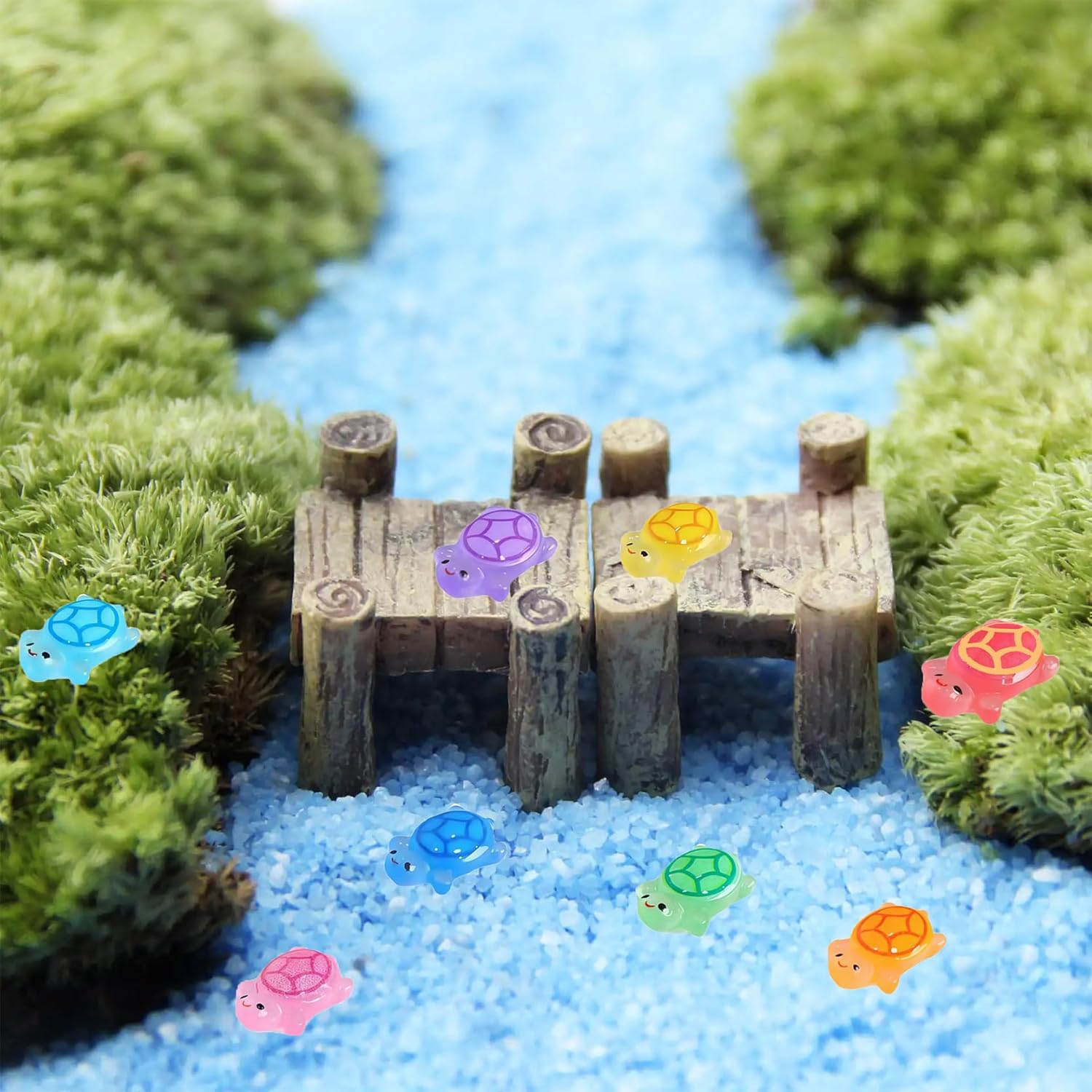 320pcs Luminous Mini Turtle,Cute Tiny Resin Animals Figurines for Crafts Dollhouse Miniatures DIY Fairy Garden Micro Landscape Decoration - Image 5