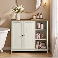 VASAGLE Mobiletto Bagno a Terra, con 2 Ante