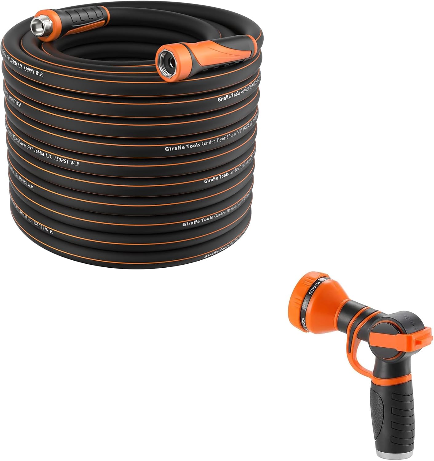 Giraffe Tools Garden Hose Nozzle 9 Adjustable Spray Modes